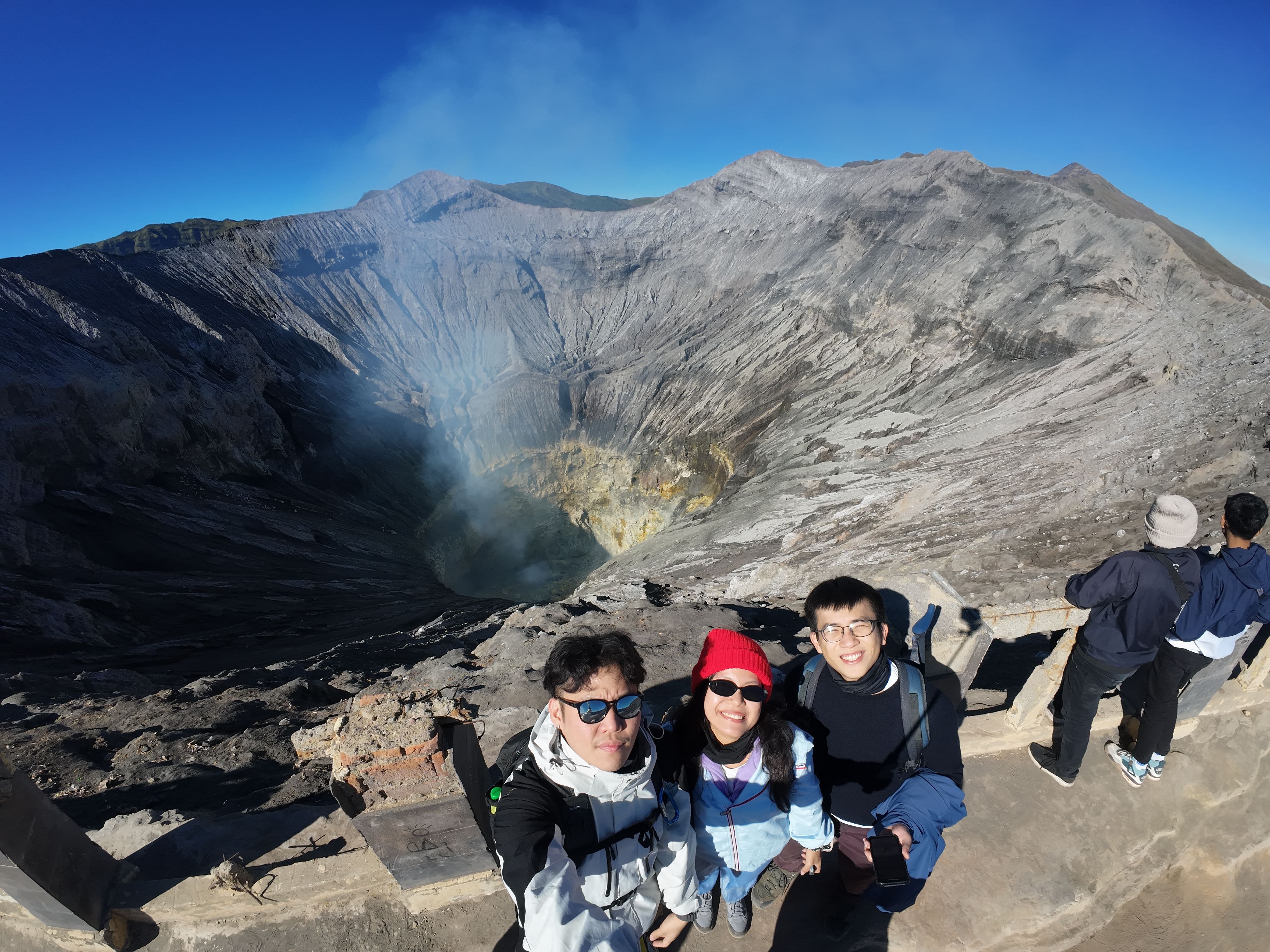 Us at the crater