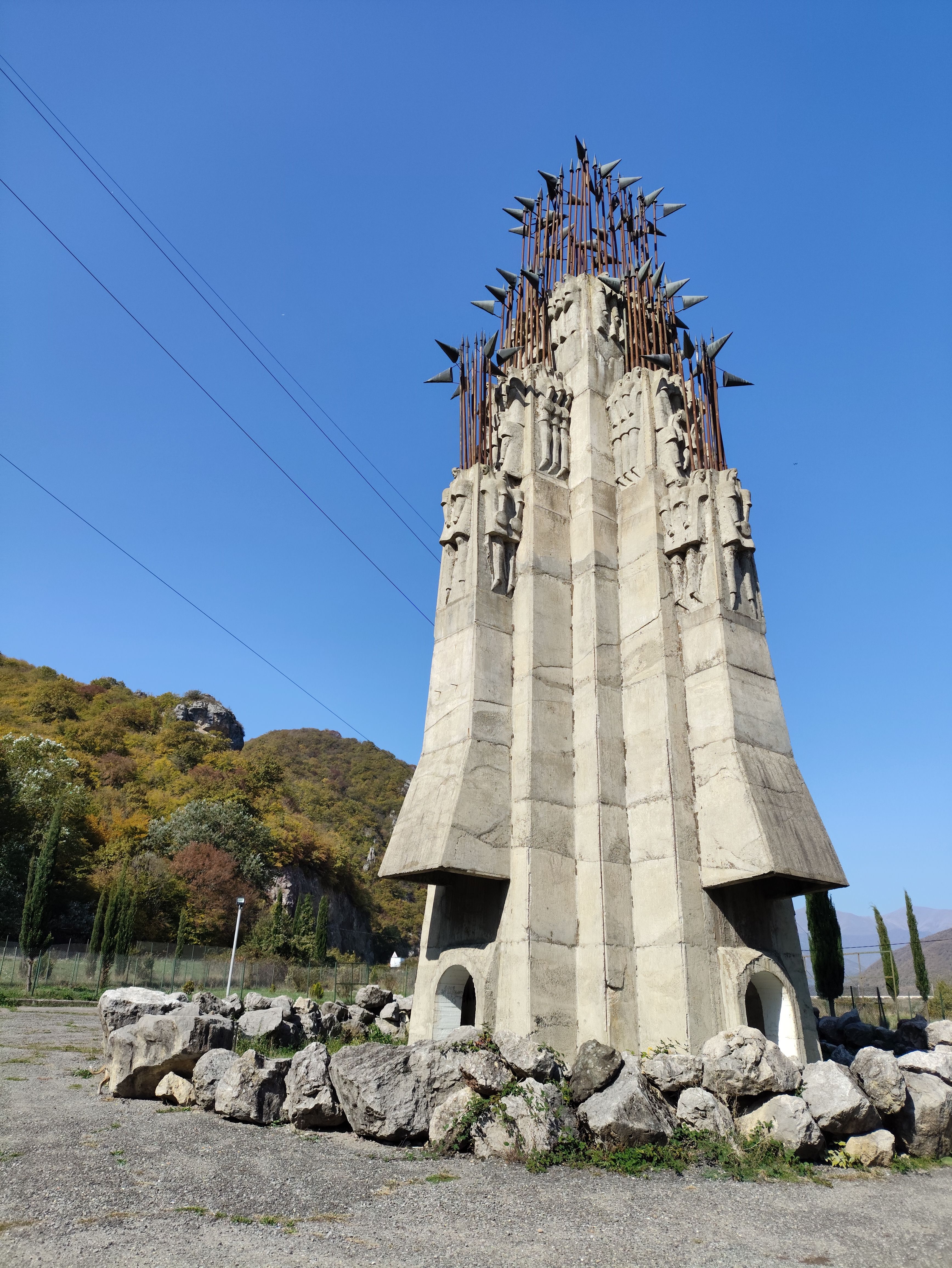 Statue seen along the military highway