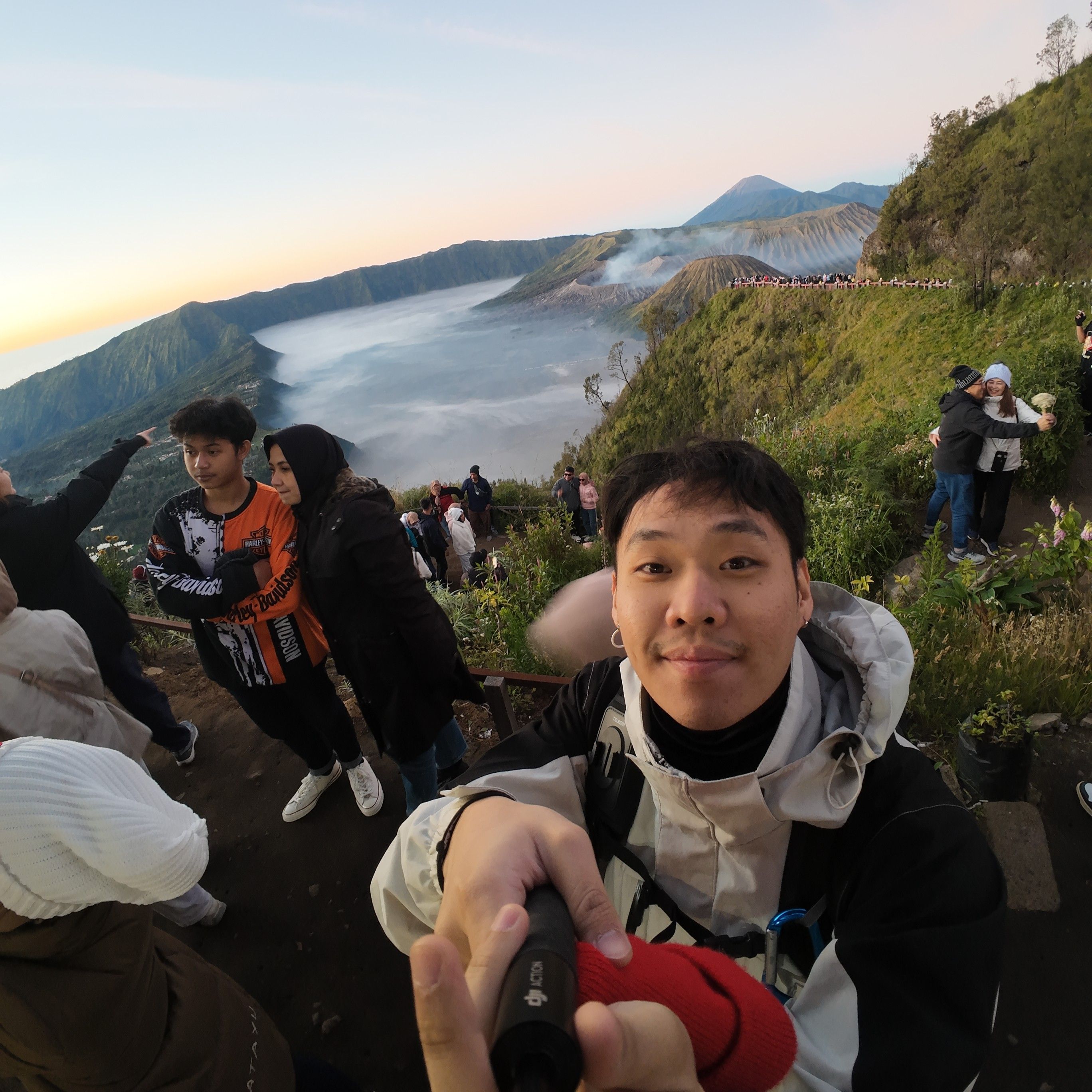 Selfie viewing Bromo Tengger Semeru national park