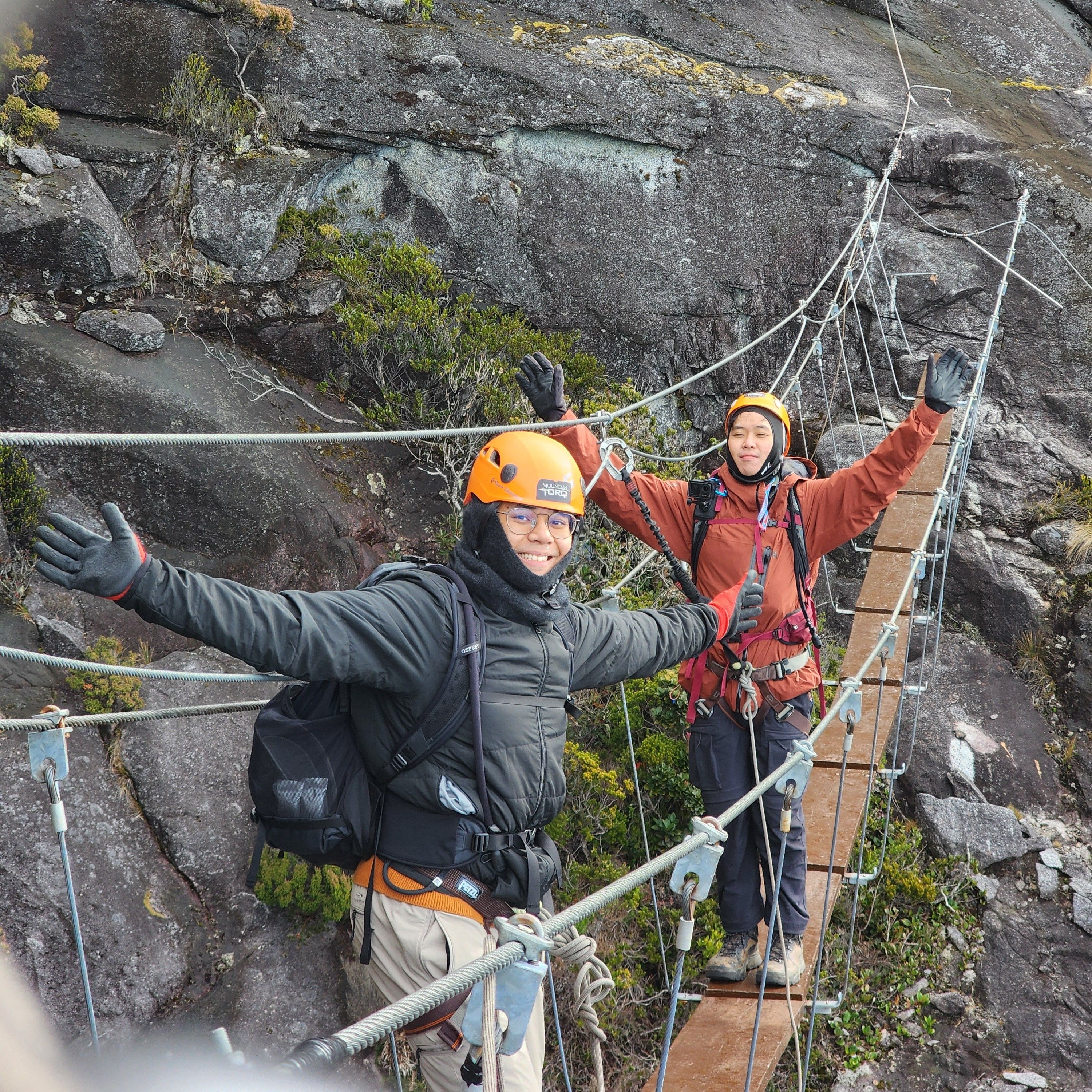 Myat and I on the suspension bridge