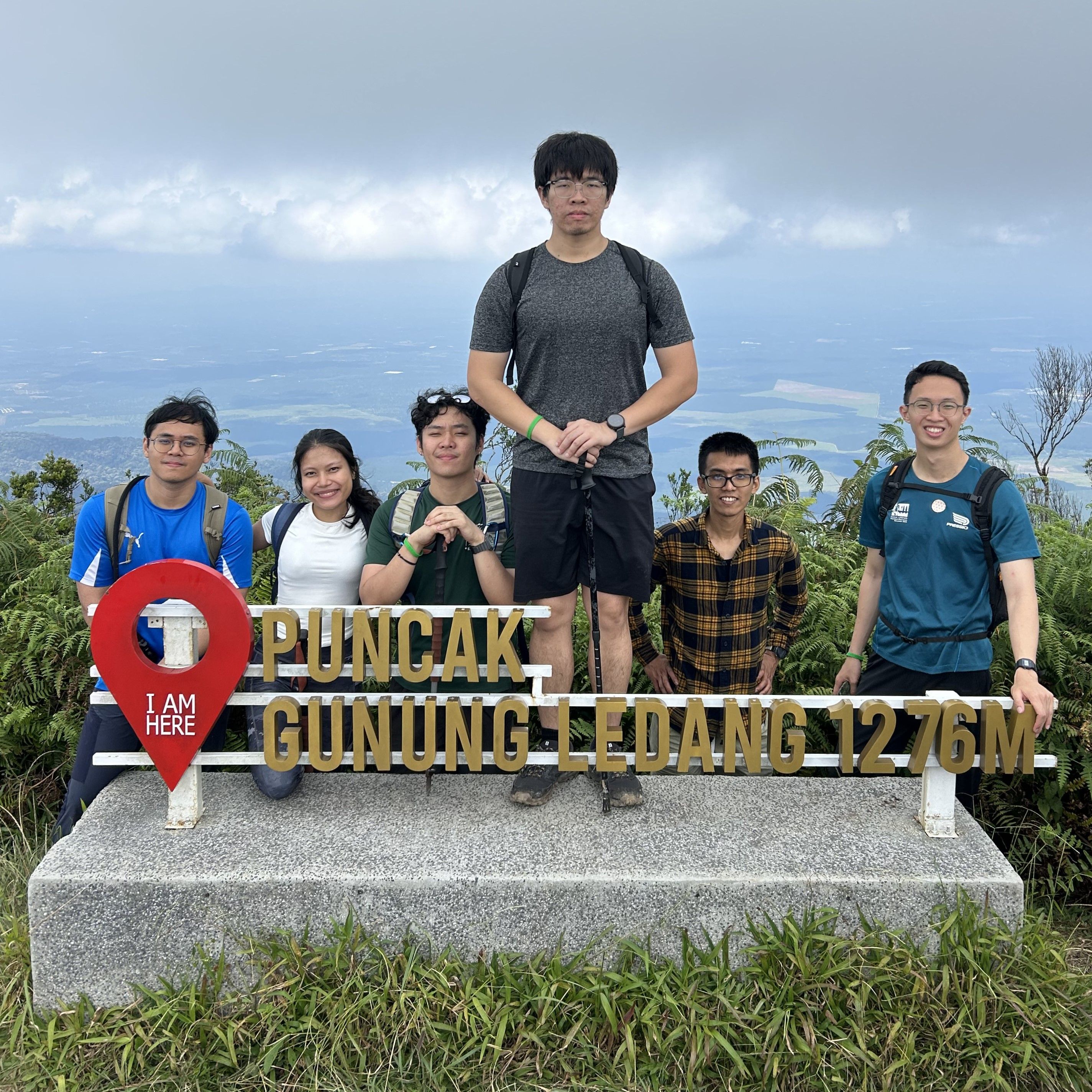 6 of us at the peak of Gunung Ledang