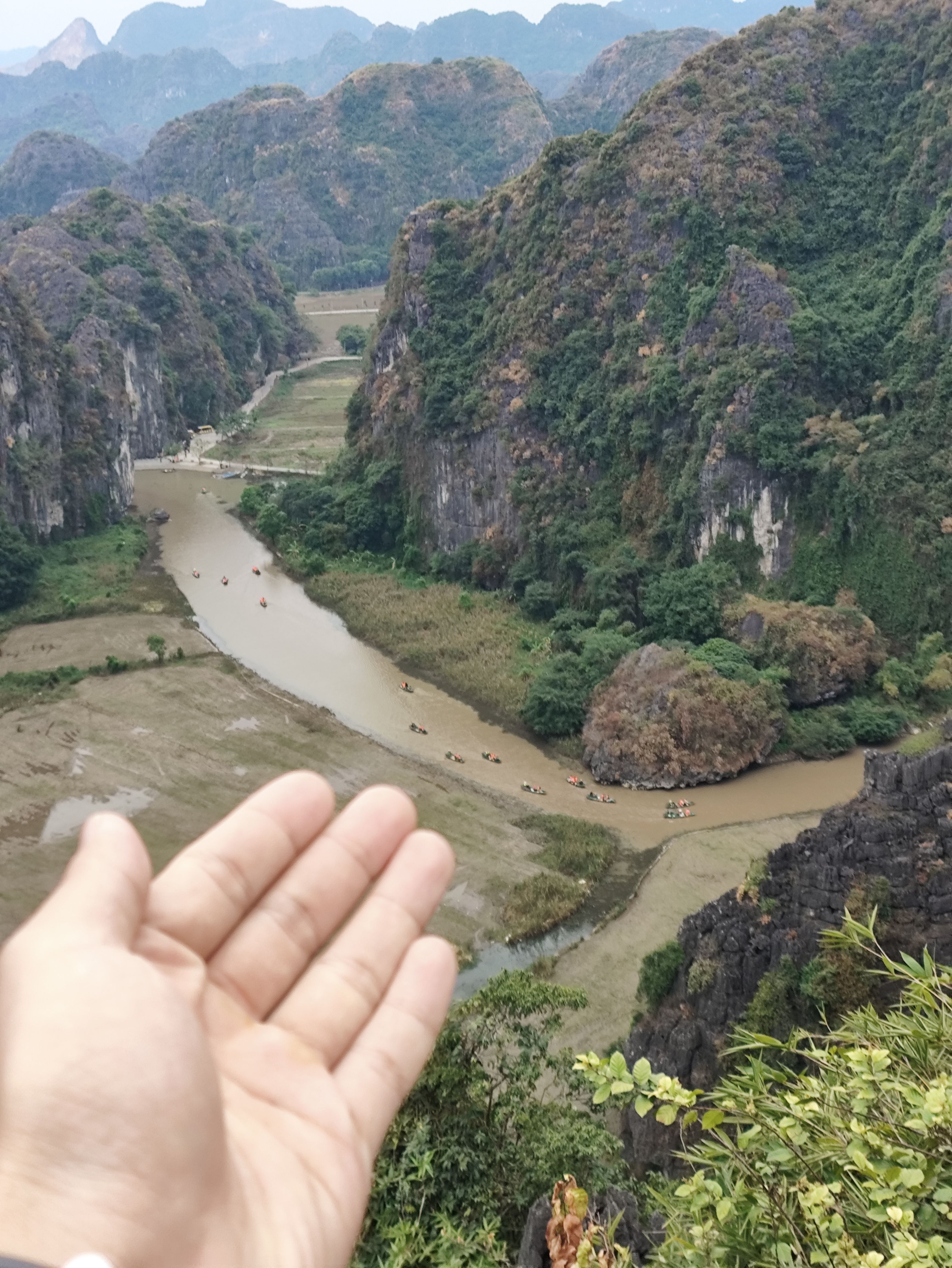 View of the river from atop lying dragon.