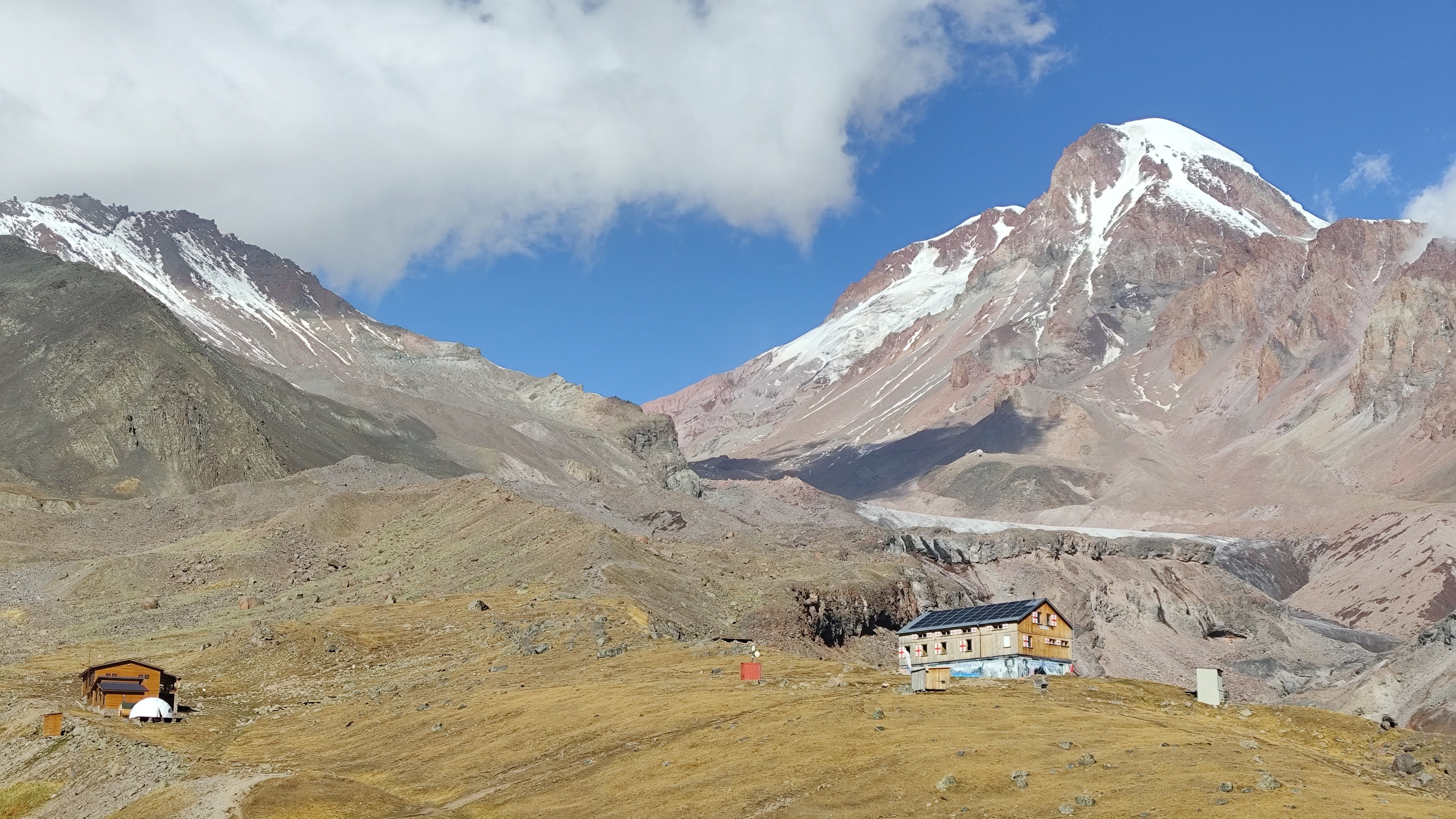 View of mt. Kazbek and Altihut in the foreground