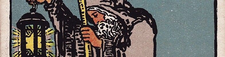 A snippet of the hermit tarot card
