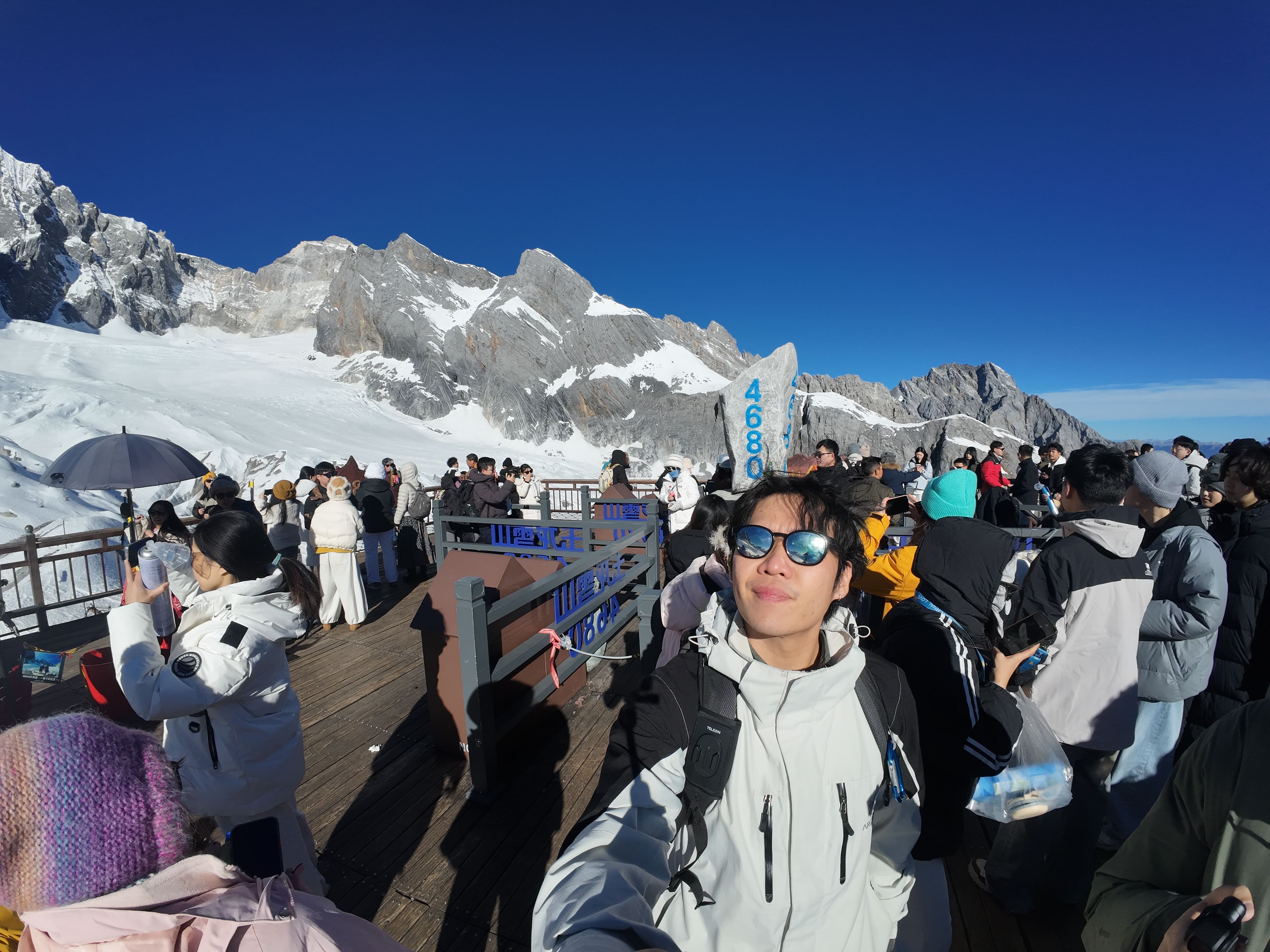 Selfie at the peak of the mountain