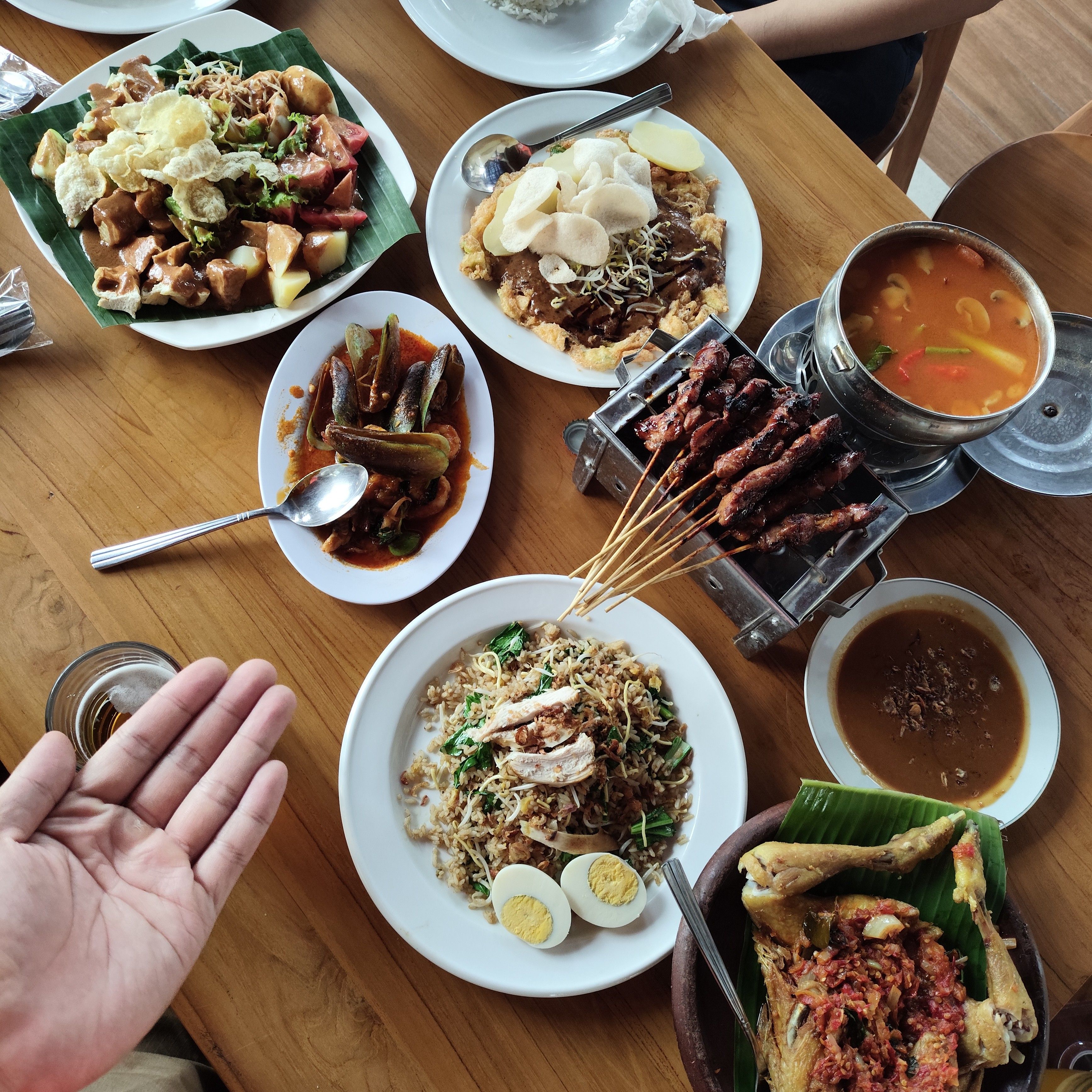 Indonesian food spread